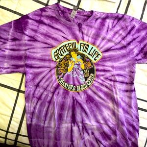 Grateful Dead commemorative tie dye Stanford Blood Center T-shirt large - NEW